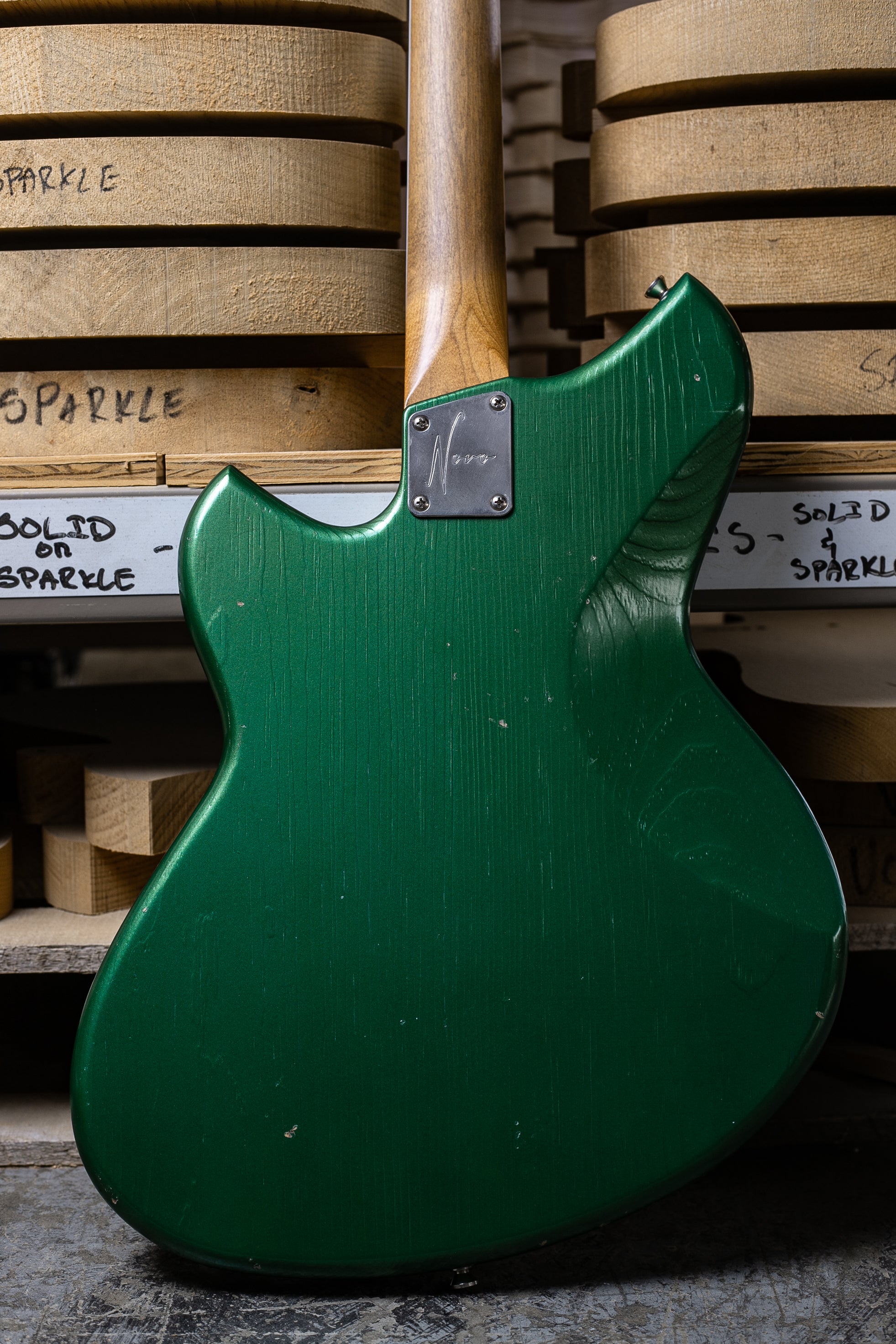 Novo Serus J Baritone in Sherwood Green Novo Guitars