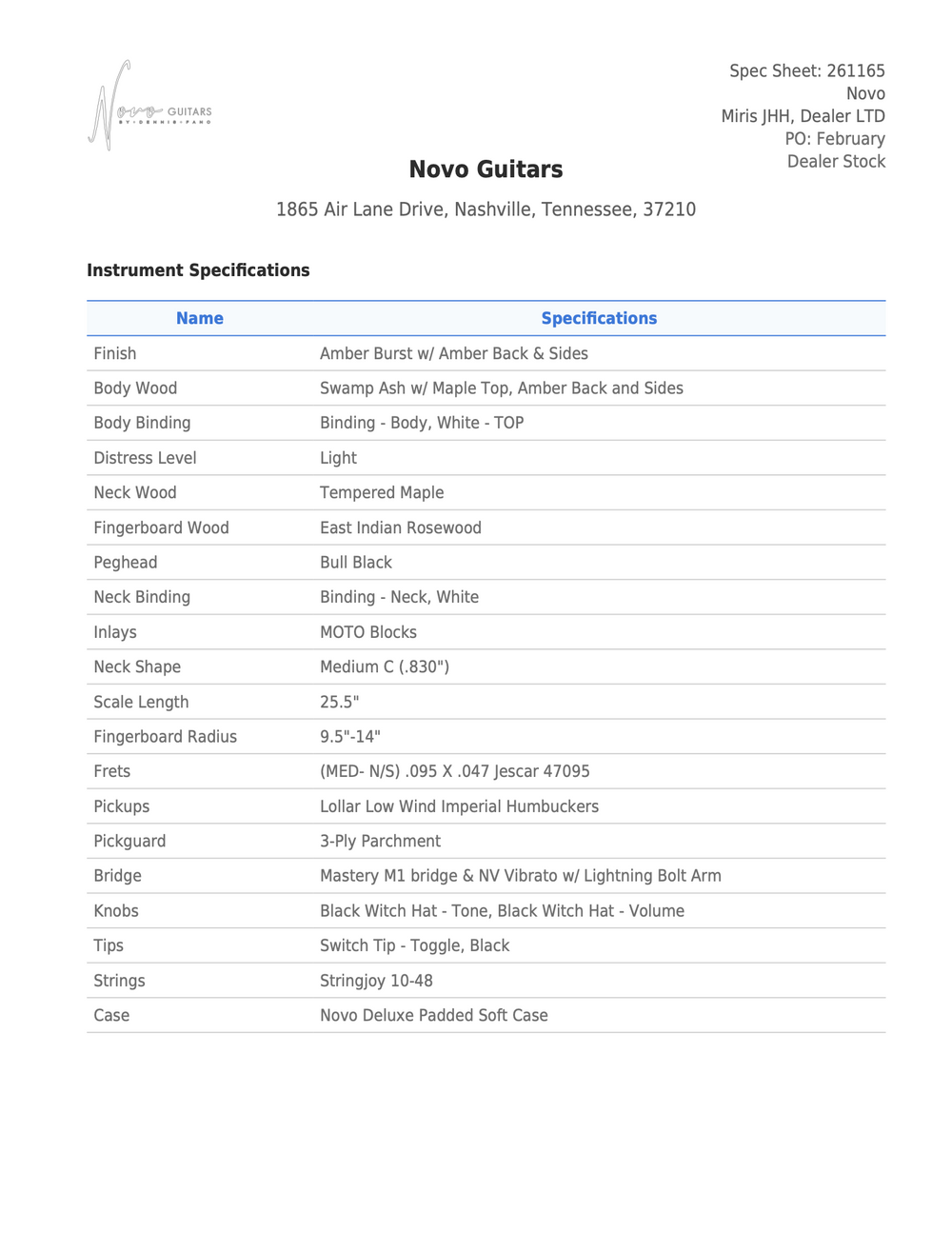 MIRIS J - Dealer LTD - Amber Burst | Dealer Stock